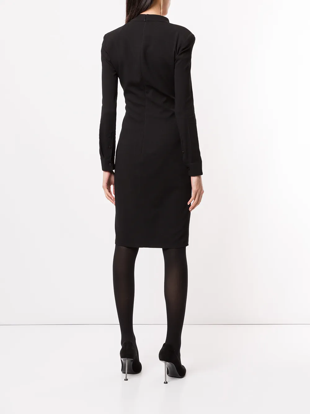 TOM FORD Jurk met V-hals Zwart
