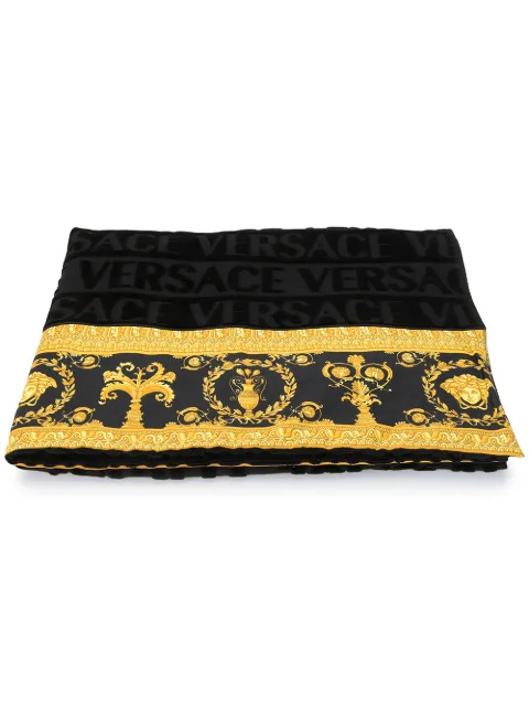 Versace Barocco trim bath towel
