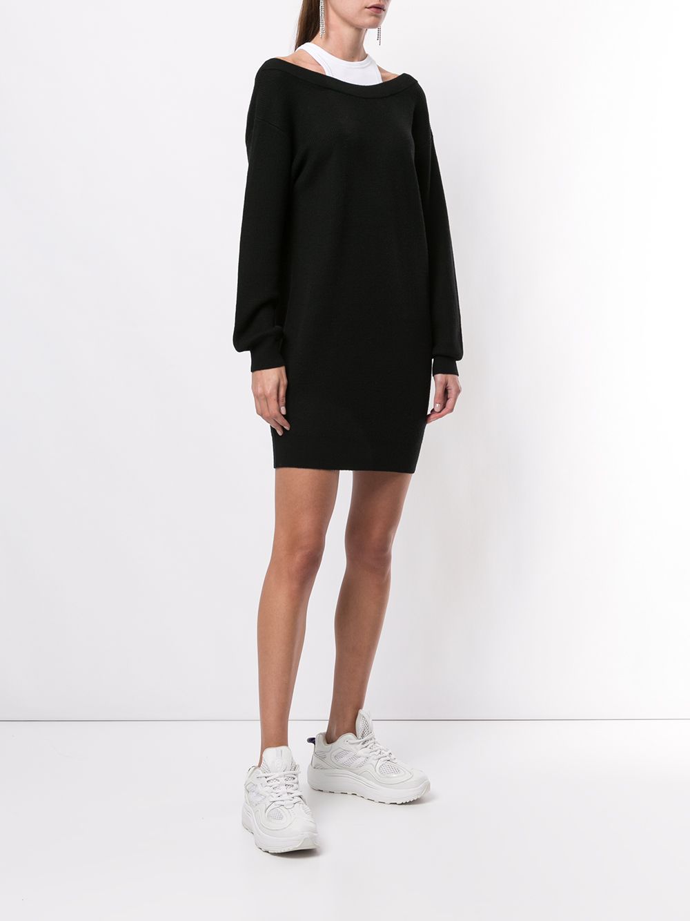 фото T by alexander wang трикотажное платье с открытыми плечами