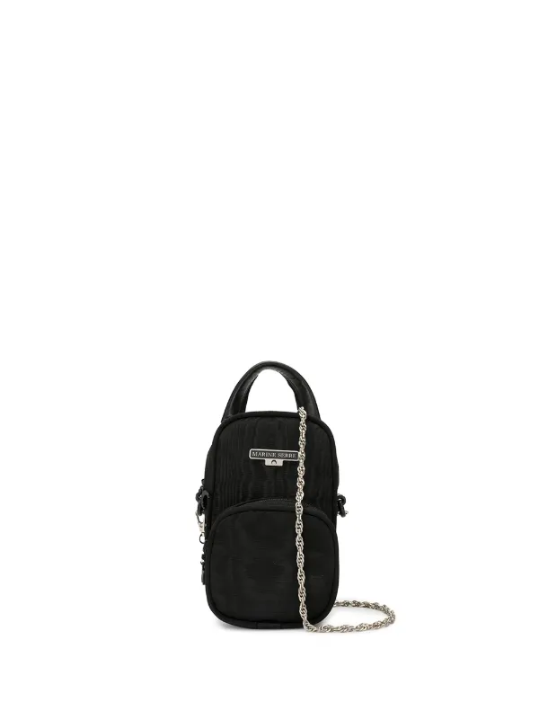 MARINE SERRE | LOGO PLAQUE CHAIN MINI BAG BLACK バッグ 15332442_26828385_600.jpg