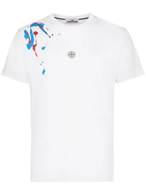stone island paint splatter t shirt
