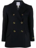 Patou long sleeve double breasted blazer - Blue