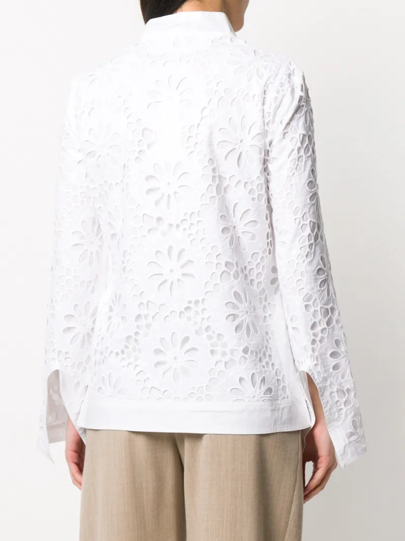 TORY BURCH FLORAL LACE COTTON TOP