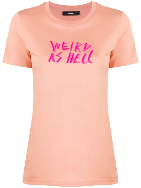 Diesel Weird As Hell Embroidered T-shirt - Farfetch