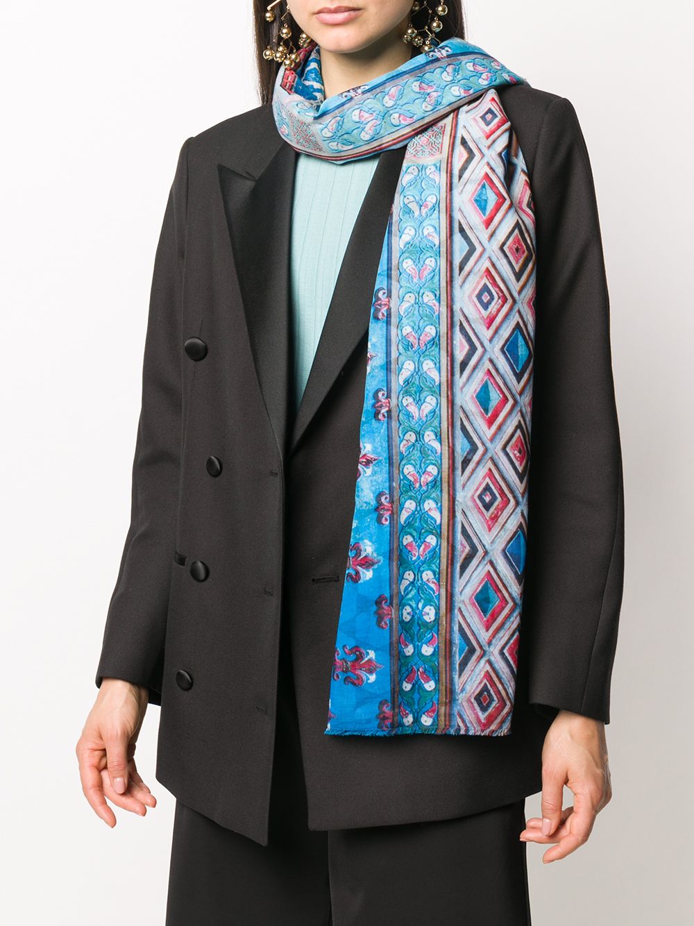 фото Monica sarti geometric print scarf