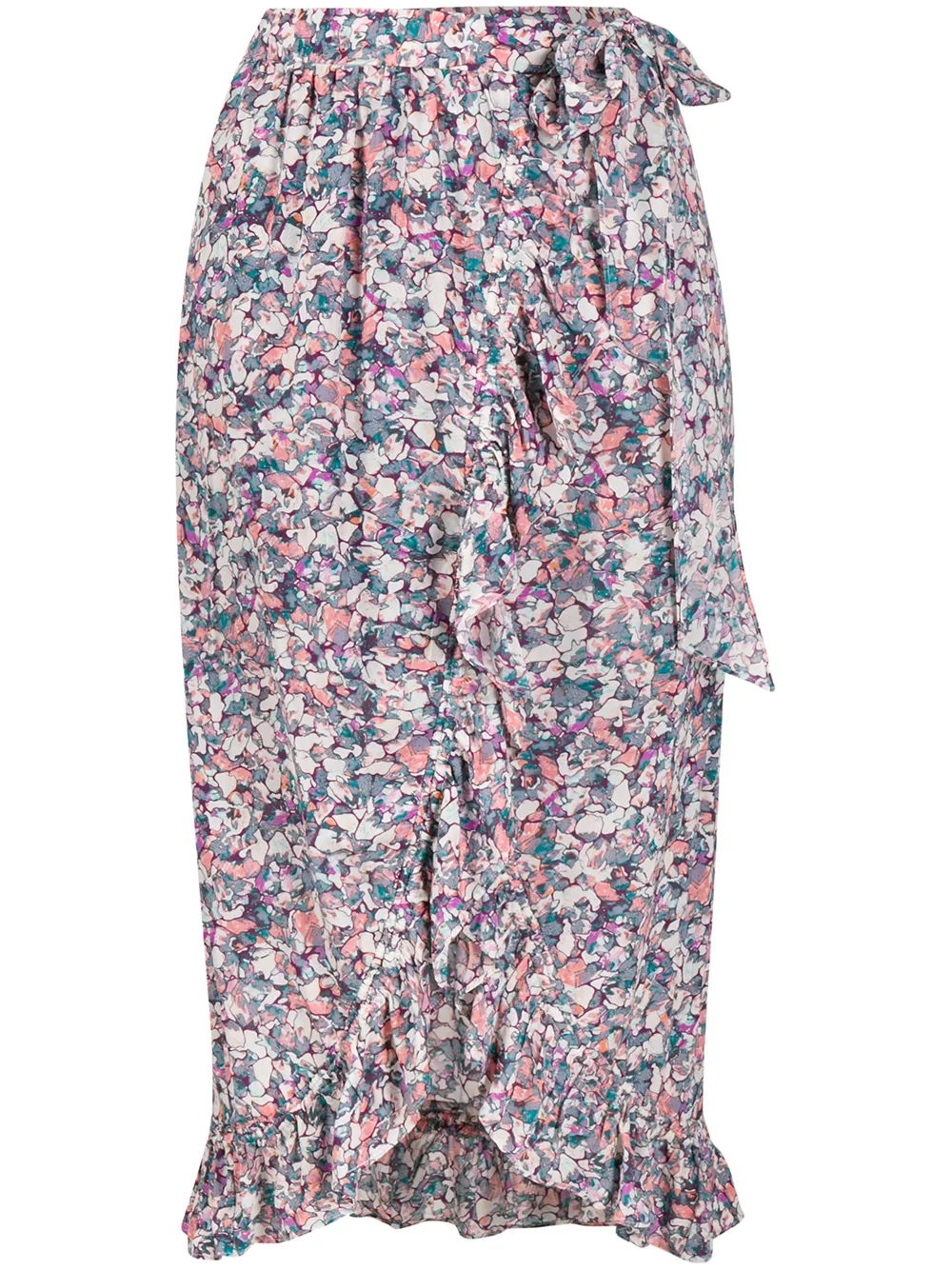Iro Floral Print Wrap Skirt In Pink