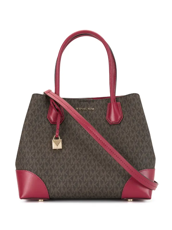 michael kors red satchel