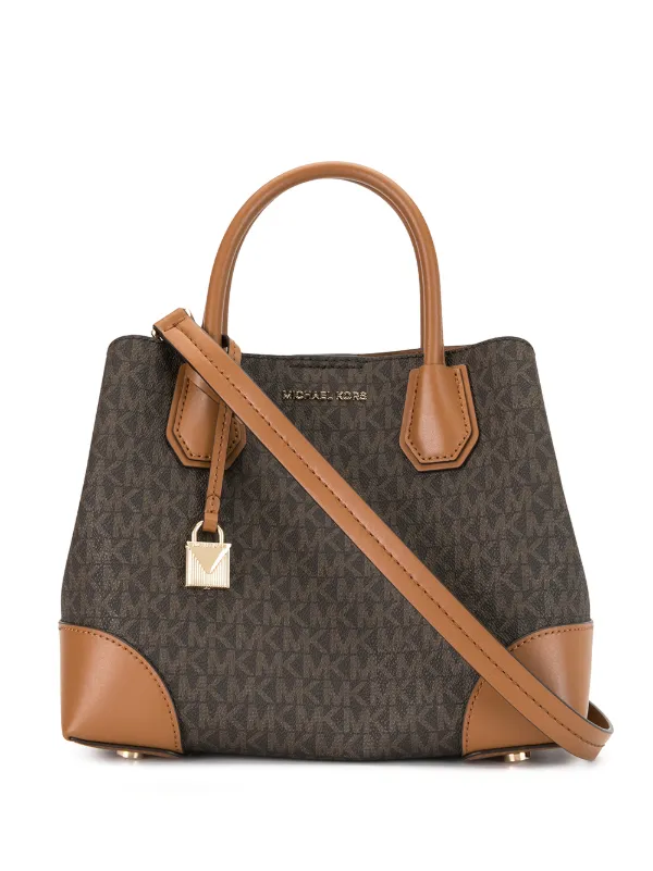 Michael kors mercer 2025 gallery small logo satchel