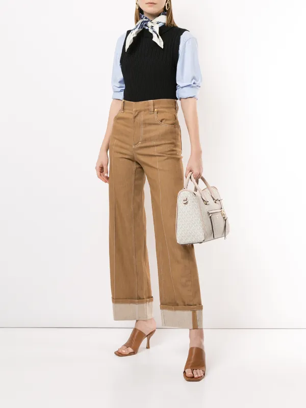 michael kors carine medium logo satchel