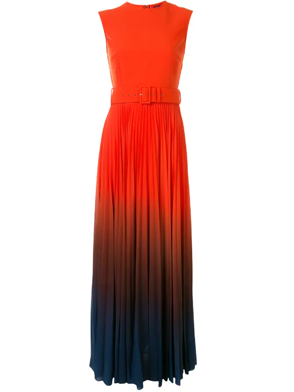 ombre orange dress