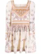 Image 1 of Ulla Johnson Aztec embroidered short dress