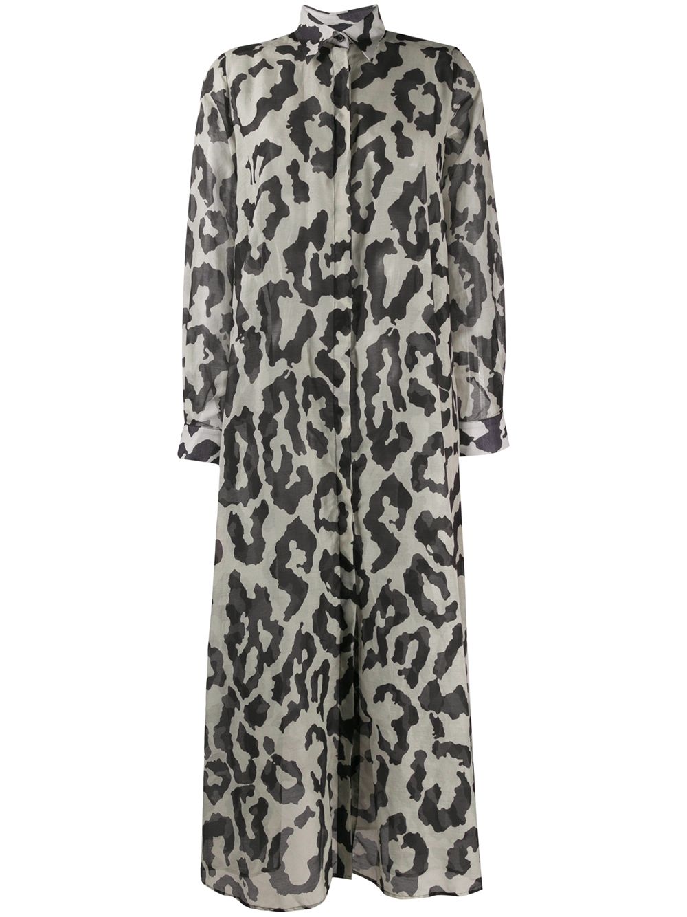 фото Christian pellizzari leopard print shirt dress