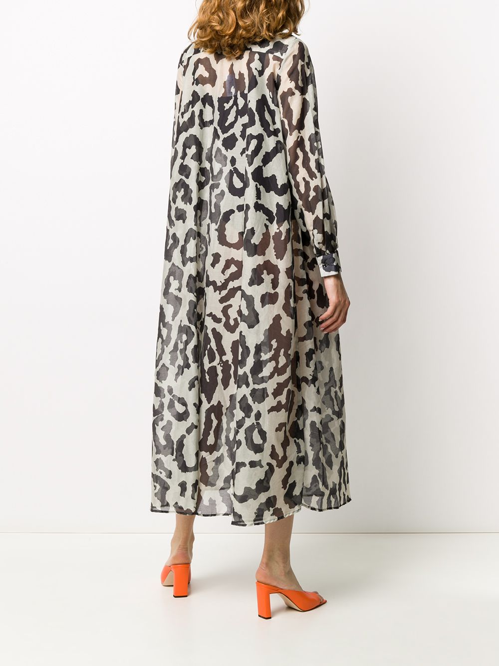 фото Christian pellizzari leopard print shirt dress