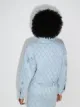 Alessandra Rich crystal-embellished quilted denim jacket
