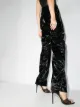 Mugler crinkle-effect straight-leg trousers