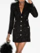 Image 2 of Alessandra Rich metallic tweed mini dress