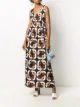 Afbeelding 2 van Altea Maxi-jurk met geometrische print