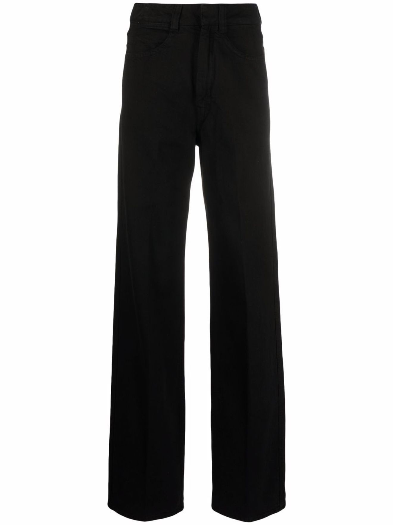 Lemaire high waist straight leg jeans black | MODES