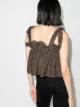 GANNI checked seersucker top
