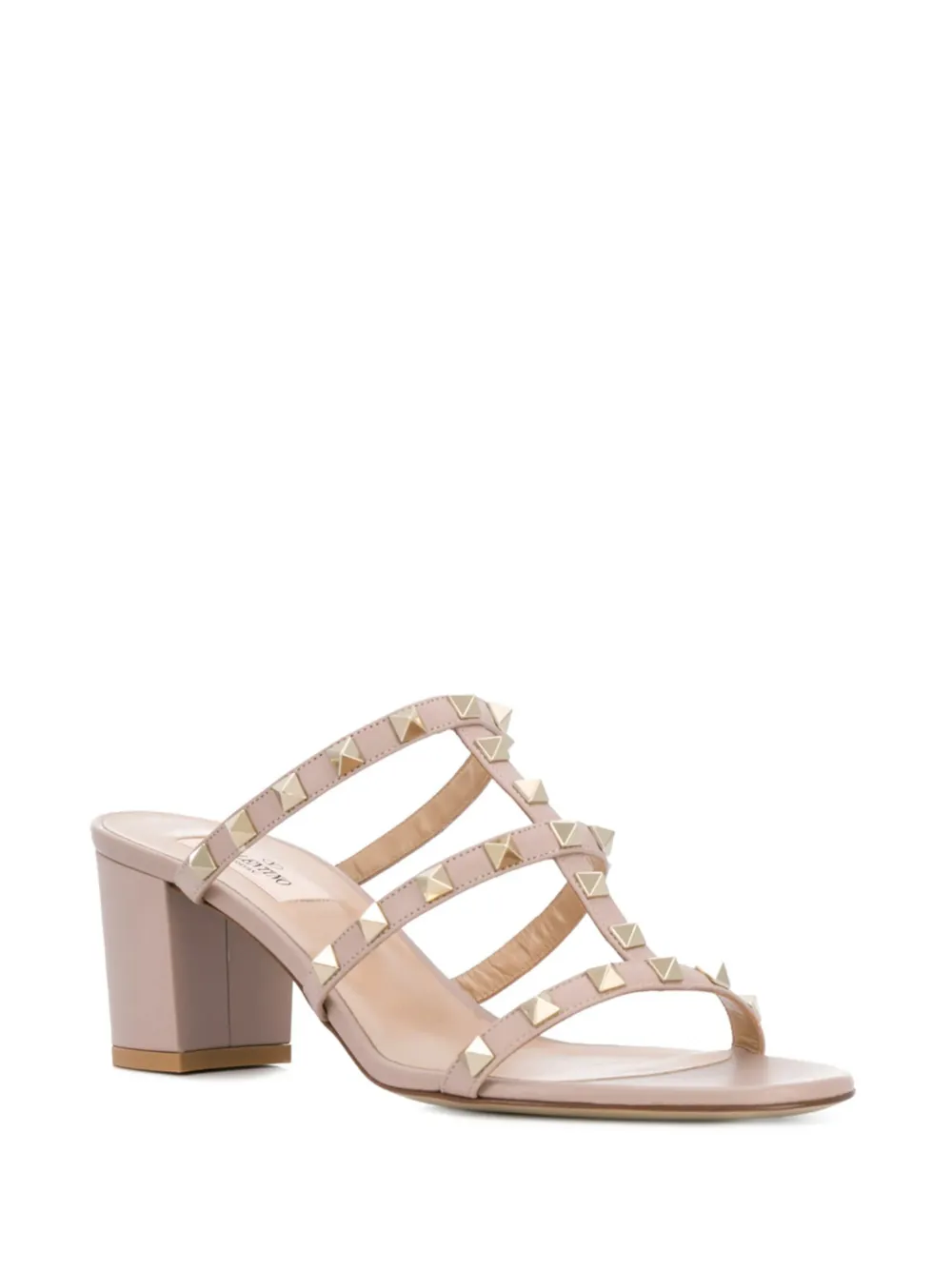 Valentino Garavani Rockstud leren sandalen Roze
