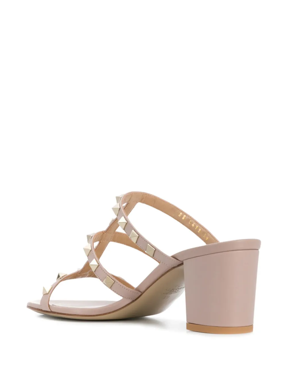 Valentino Garavani Rockstud leren sandalen Roze