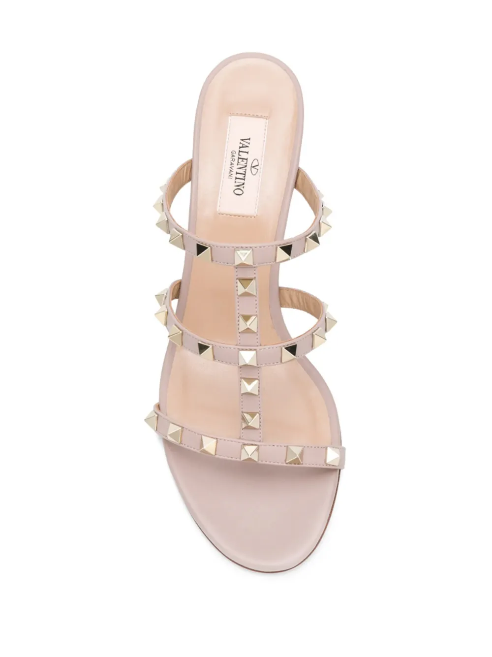 Valentino Garavani Rockstud leren sandalen Roze