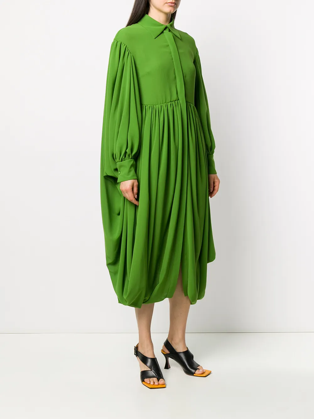 Valentino Garavani Blousejurk met gesmockte afwerking Groen