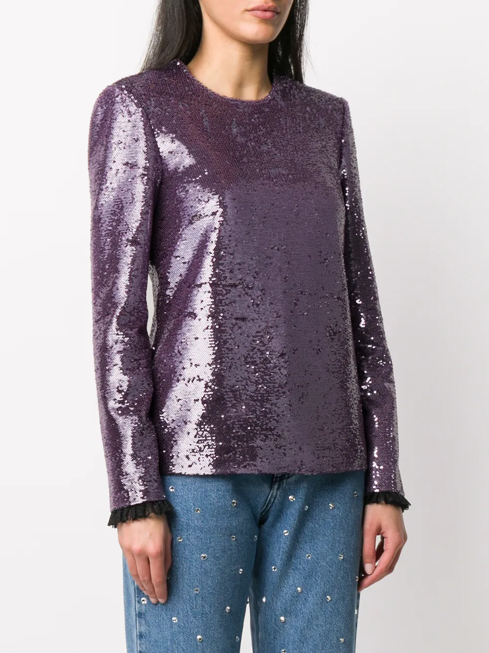 Philosophy Di Lorenzo Serafini Blouse met pailletten Paars