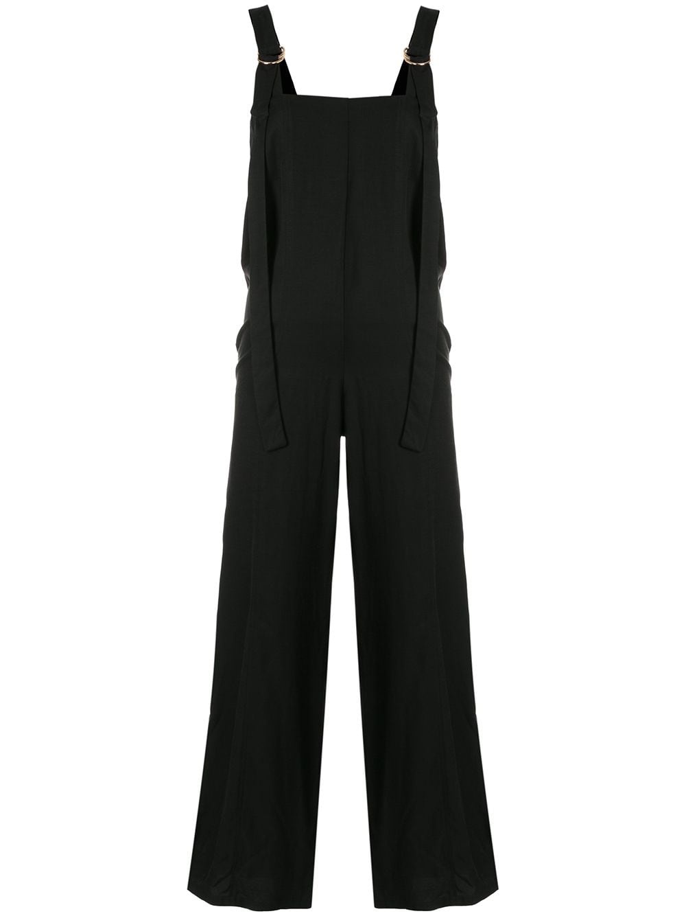 Cynthia Rowley Devin Draped Jumpsuit In Black