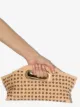 Khaore appliqué detailed clutch
