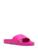 Image 2 of Balenciaga embossed logo leather slides