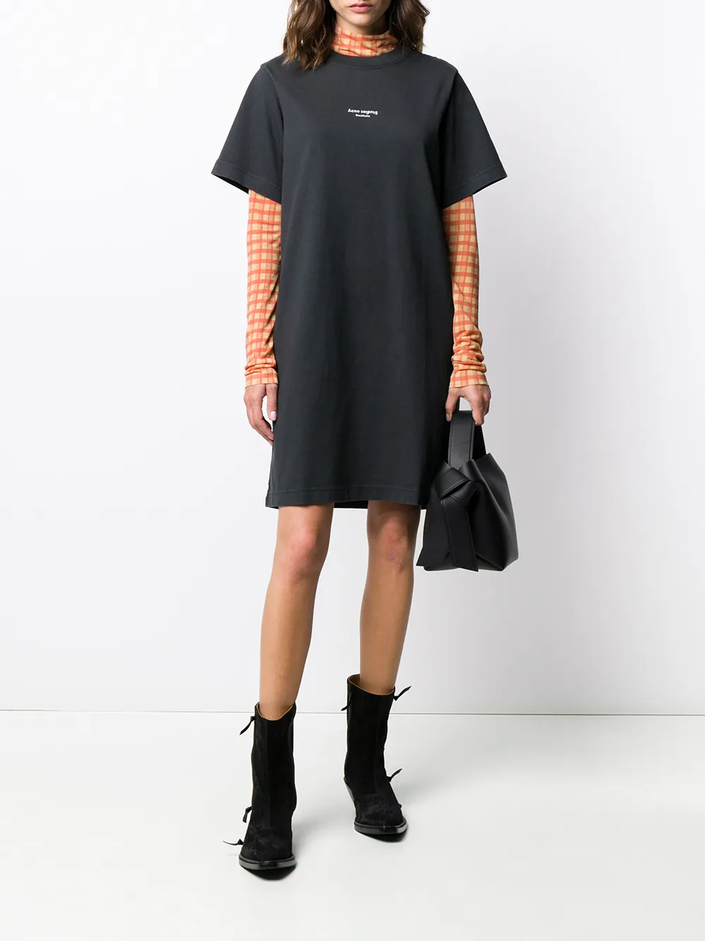 фото Acne studios платье-футболка с логотипом