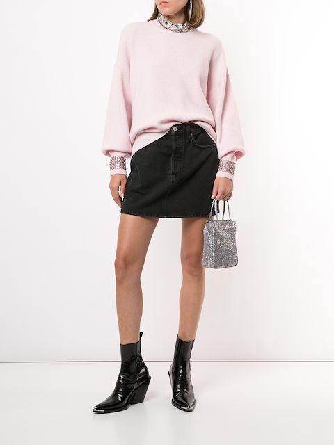 Alexander Wang rhinestone-embellished Oversized Jumper - Farfetch