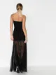 Mugler strapless sheer-skirt gown