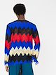 Orange Culture zig zag knitted jumper