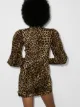 Alessandra Rich leopard print puff sleeve dress