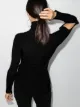 Mugler cut-out sleeve ribbed top