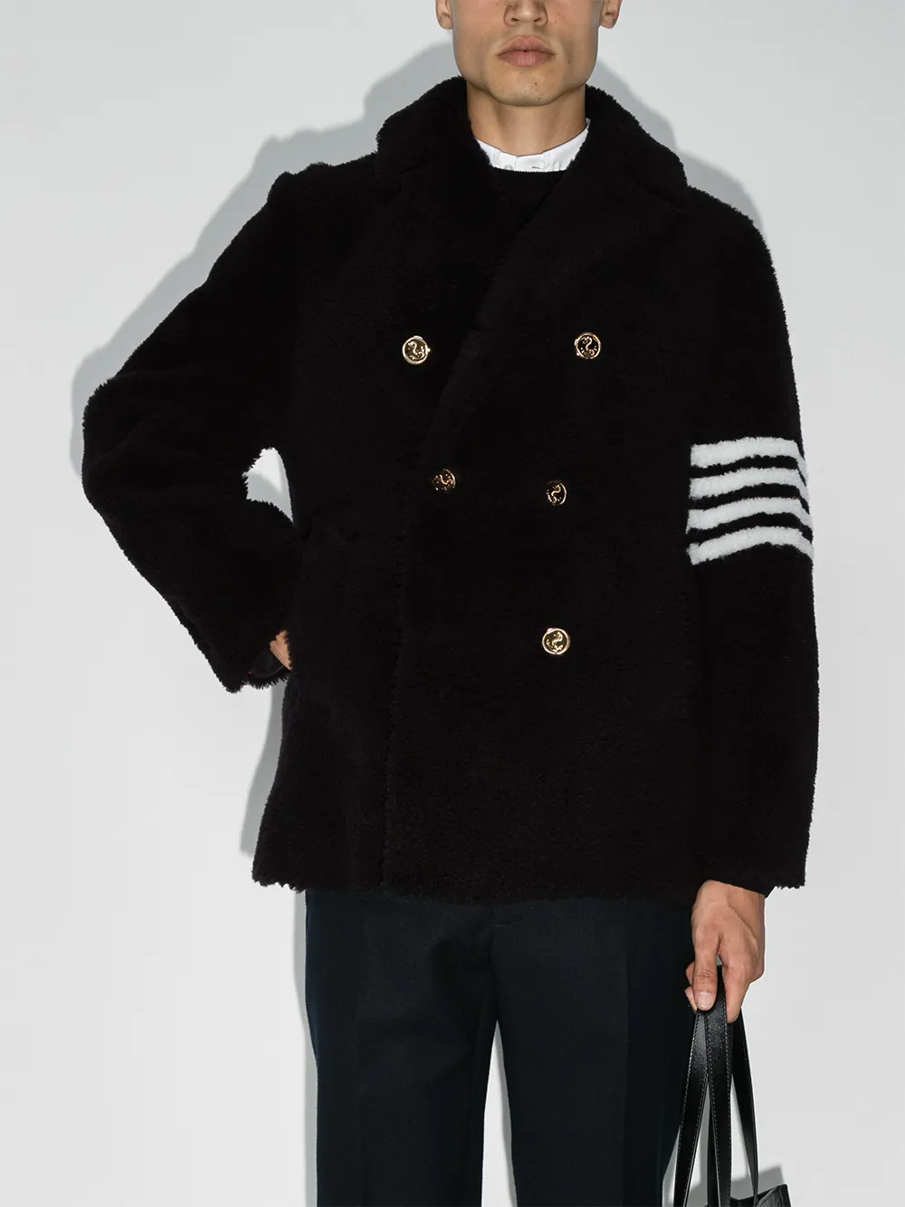 thom browne peacoat
