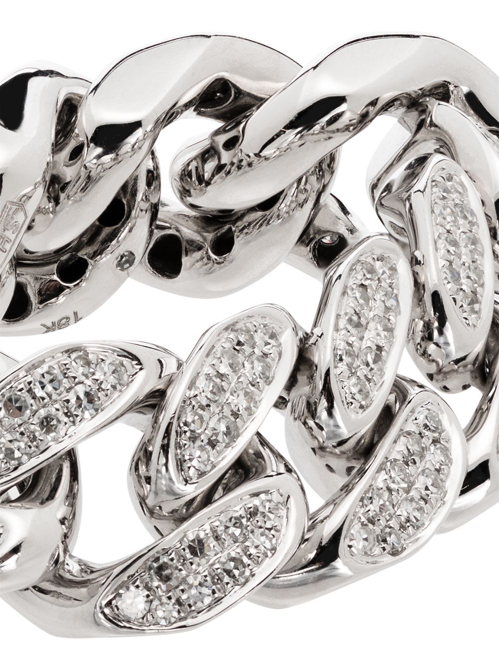 Shop Shay 18kt White Gold Flat-link Diamond Ring