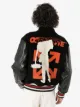 Off-White logo-appliqued varsity jacket