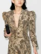Image 2 of Alessandra Rich animal-print puff-sleeve blazer