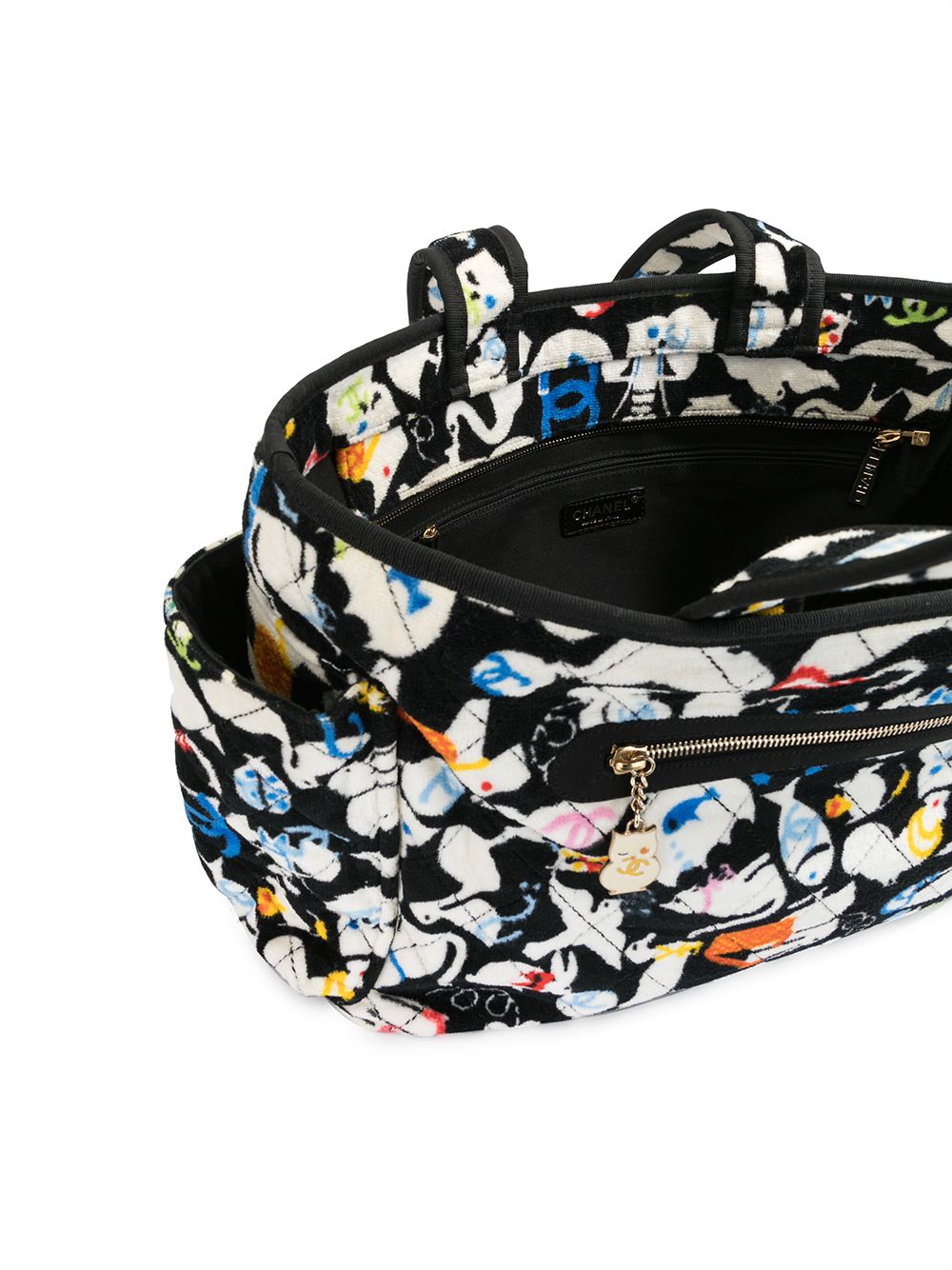 Chanel Multicolor Printed Cotton Terry Baby Diaper Bag Chanel