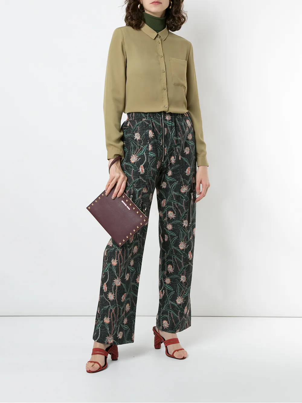 Imagem 2 de Michael Michael Kors Clutch Jet Set de couro