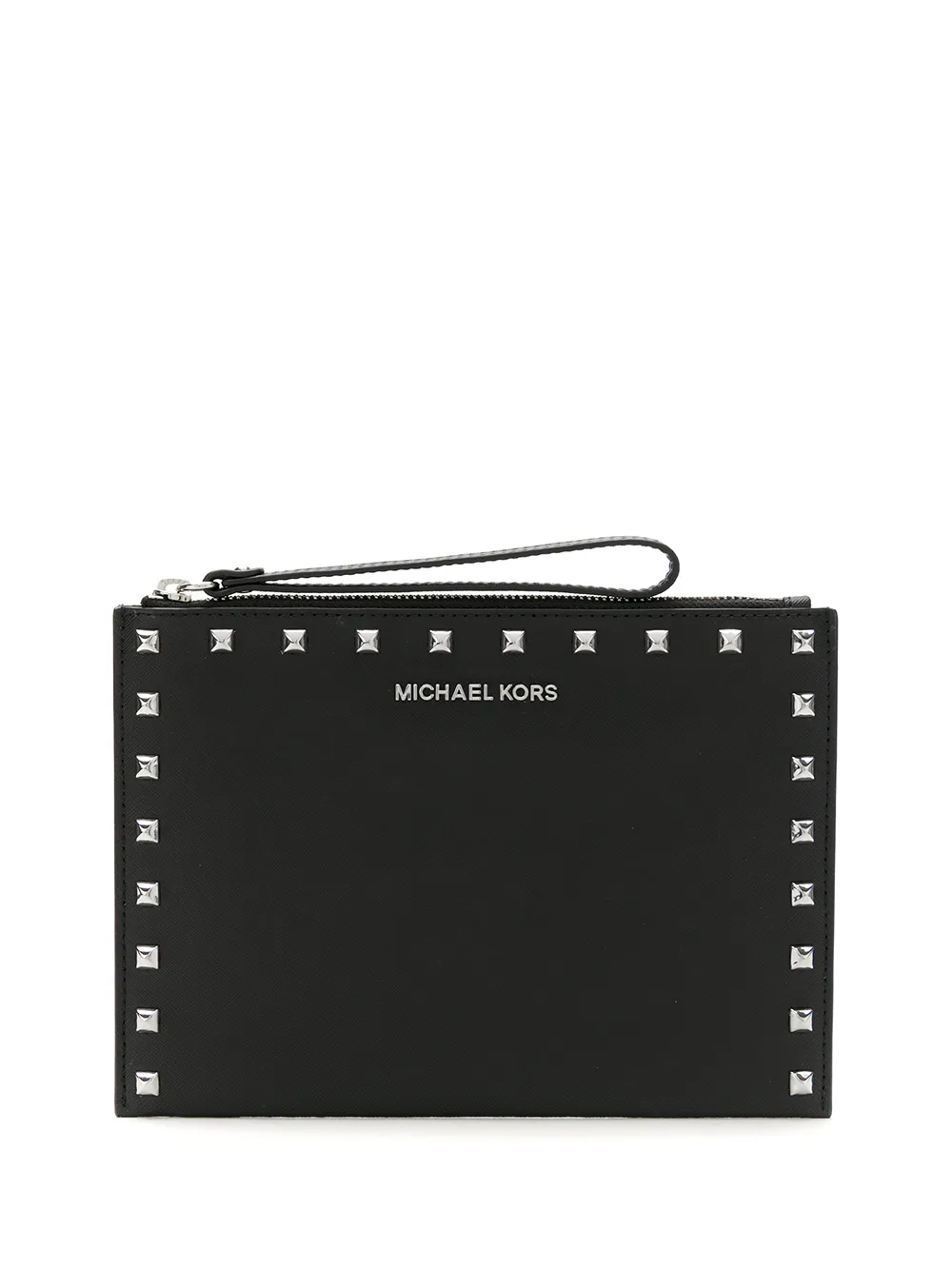 Michael Michael Kors JET SET TRAVEL EXTRA LARGE ZIP CLUTCH WRISTLET - Nero