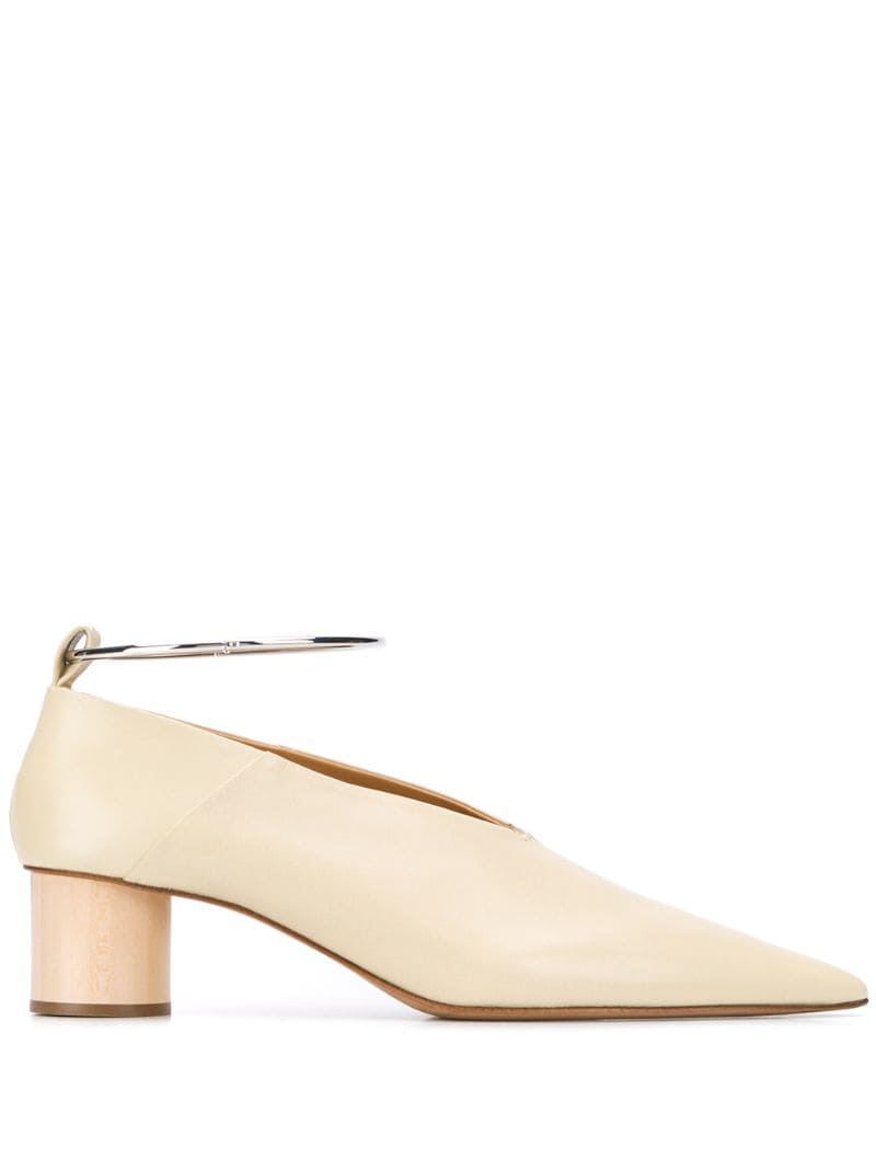 Jil Sander High Vamp Pointed Pumps In 270  Light Beige