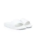 Balmain Kids embossed logo pool slides - White