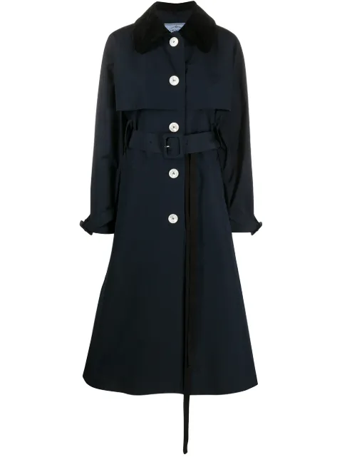 Prada single-breasted belted trench coat