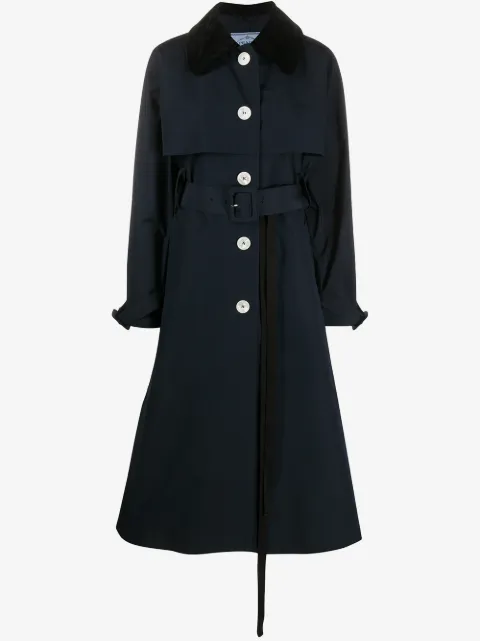 Prada single-breasted belted trench coat