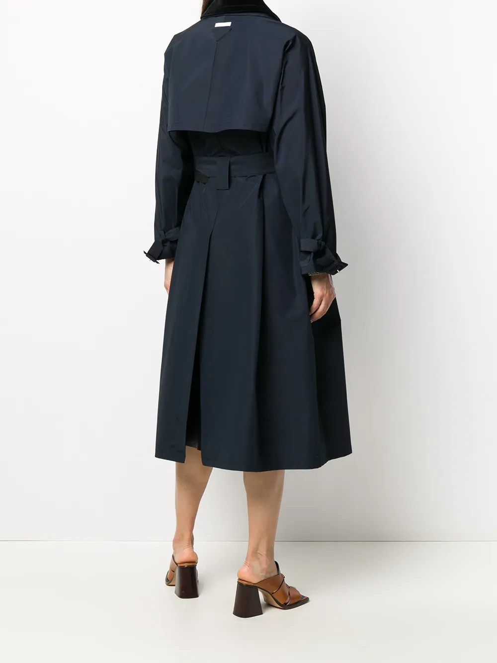 Prada Trenchcoat met enkele rij knopen Blauw
