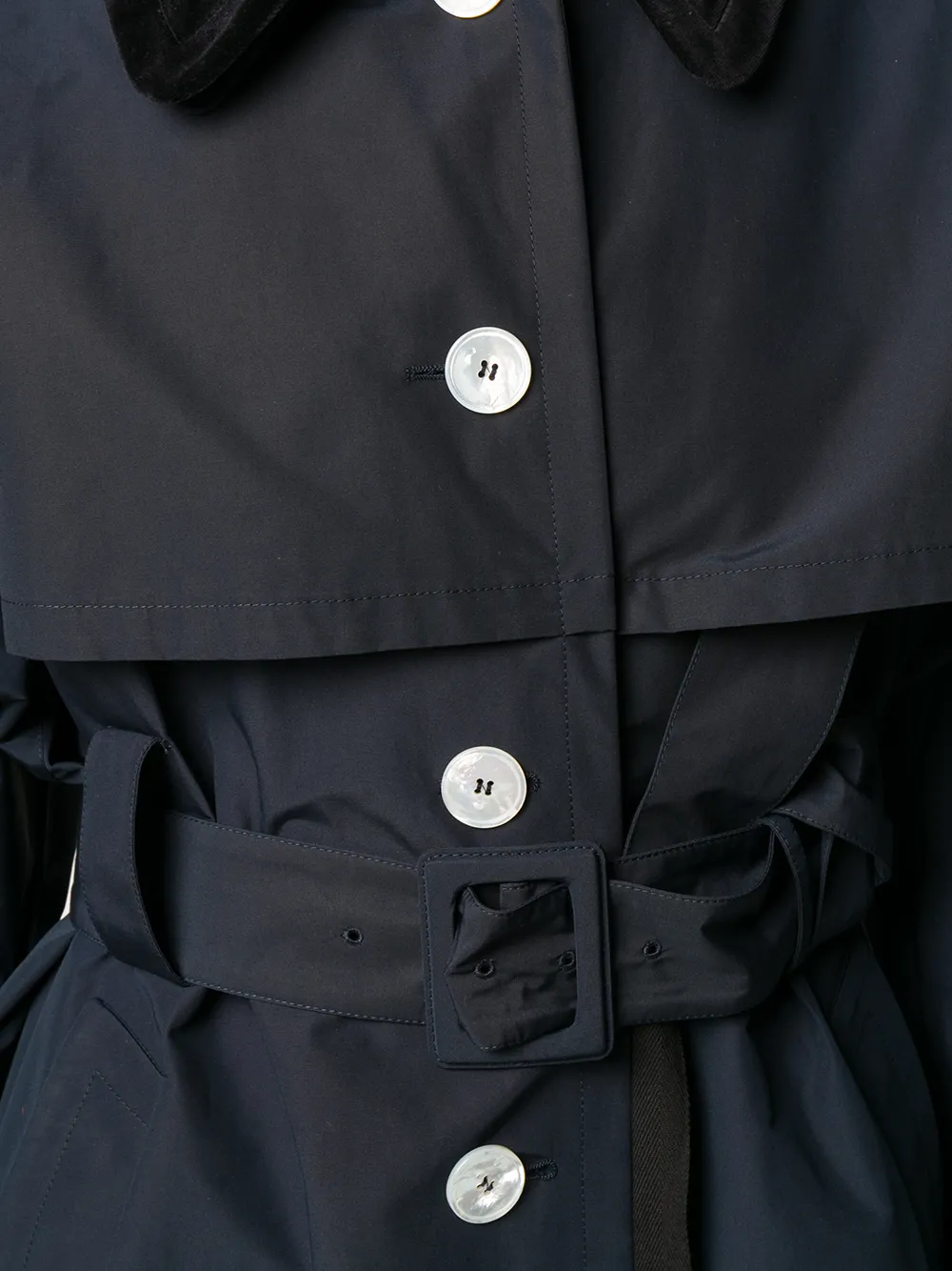 Prada Trenchcoat met enkele rij knopen Blauw